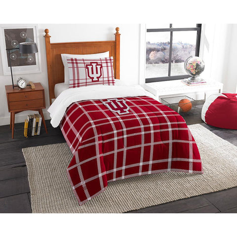 Indiana Hoosiers NCAA Twin Comforter Set (Soft & Cozy) (64 x 86)