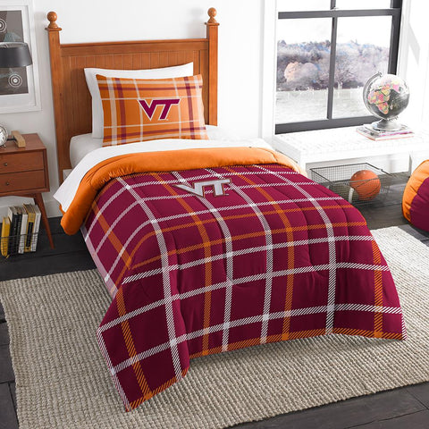 Virginia Tech Hokies NCAA Twin Comforter Set (Soft & Cozy) (64 x 86)