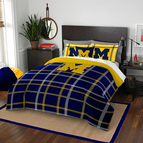 Michigan Wolverines NCAA Full Comforter Set (Soft & Cozy) (76 x 86)