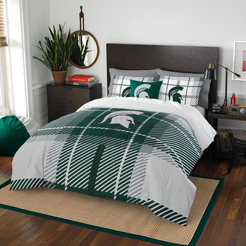 Michigan State Spartans NCAA Full Comforter Set (Soft & Cozy) (76 x 86)
