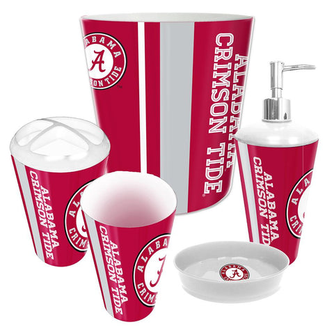 Alabama Crimson Tide NCAA Complete Bathroom Accessories 5pc Set