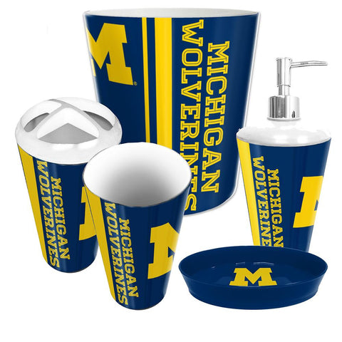 Michigan Wolverines NCAA Complete Bathroom Accessories 5pc Set
