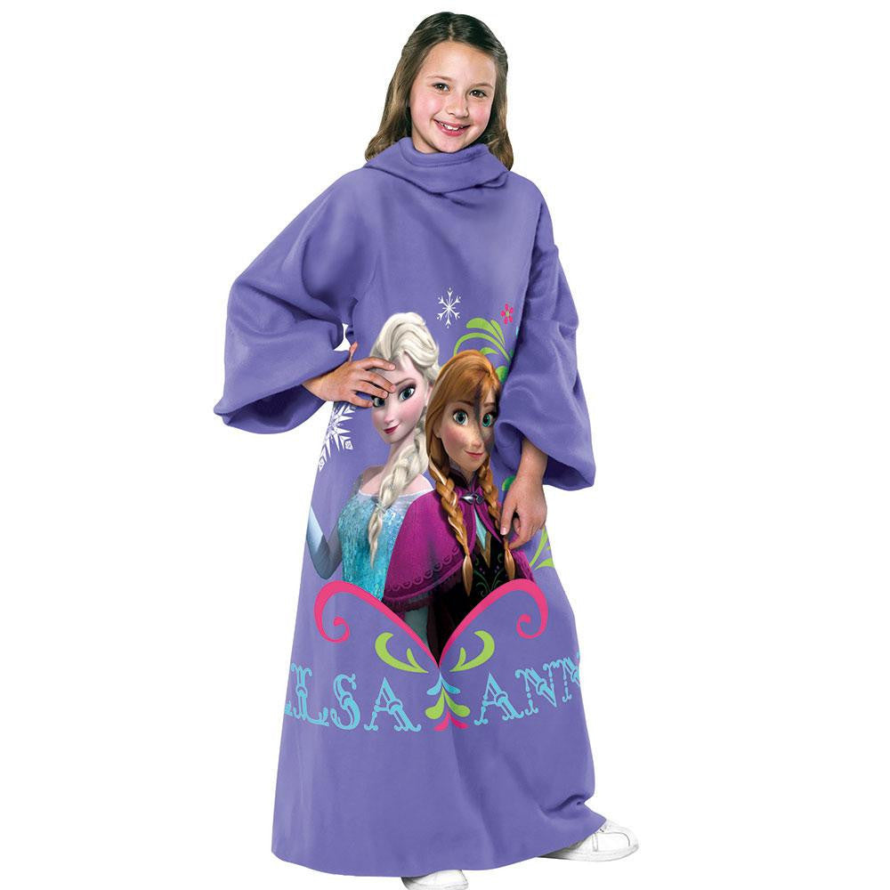Frozen - Sisters  Youth Comfy Throw Blanket w-Sleeves