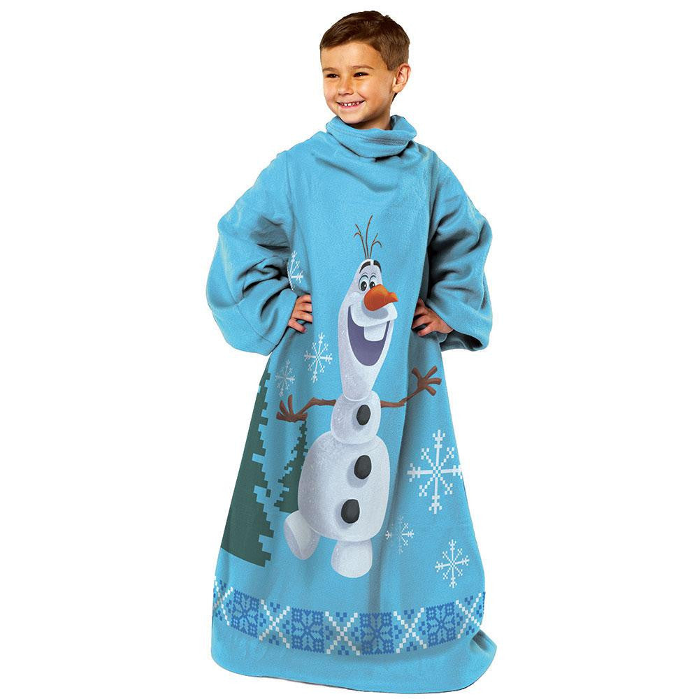 Frozen - Made of Snow (Olaf)  Youth Comfy Throw Blanket w-Sleeves