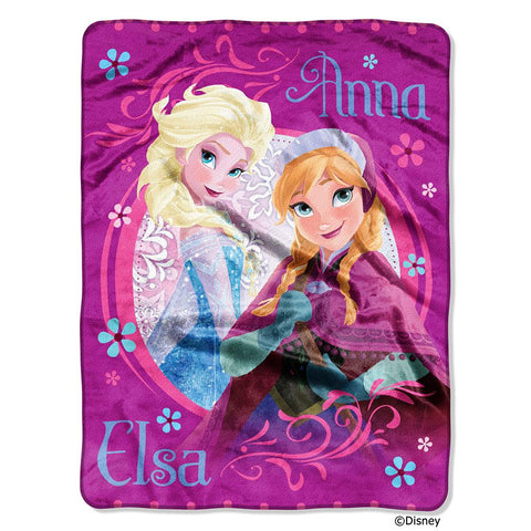 Disney Frozen Loving Sisters  Micro Raschel Blanket (46in x 60in)