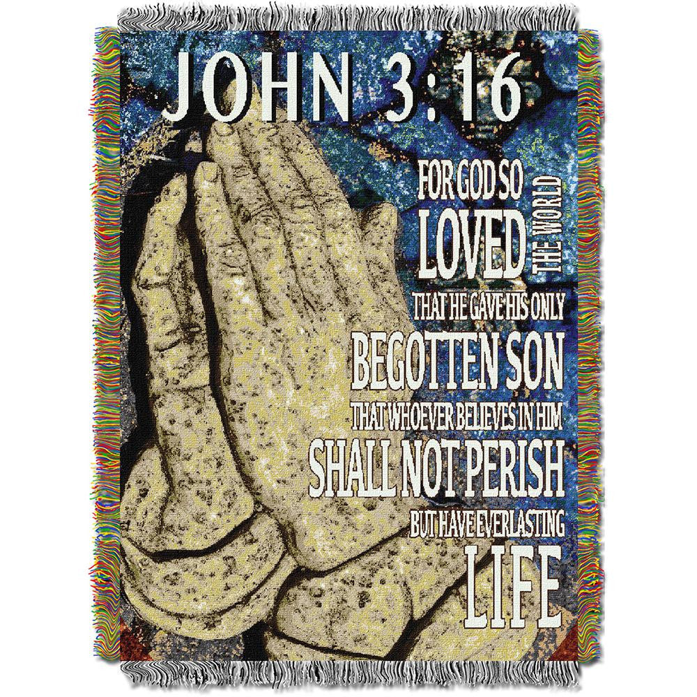 Spiritual (John 3:16) Woven Tapestry Throw (48inx60in)