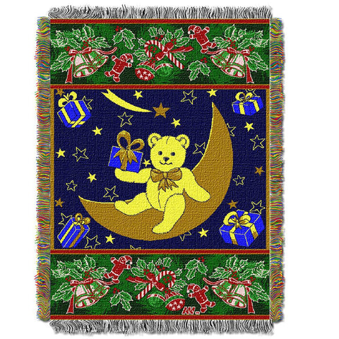 Holiday Bears  Woven Tapestry Throw (48inx60in)