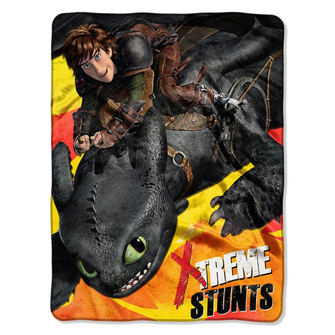 How to Train Your Dragon 2 Red Flames  Micro Raschel Blanket (46in x 60in)