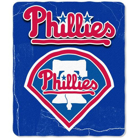 Philadelphia Phillies MLB Light Weight Fleece Blanket (Wicked Series) (50x60)