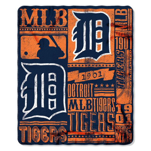 Detroit Tigers MLB Light Weight Fleece Blanket (Strength Series) (50inx60in)