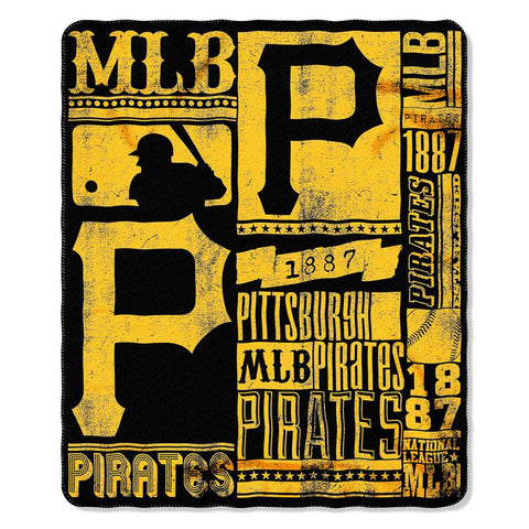 Pittsburgh Pirates MLB Light Weight Fleece Blanket (Strength Series) (50inx60in)