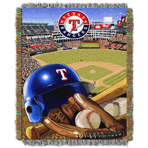 Texas Rangers MLB Woven Tapestry Throw (Home Field Advantage) (48x60)