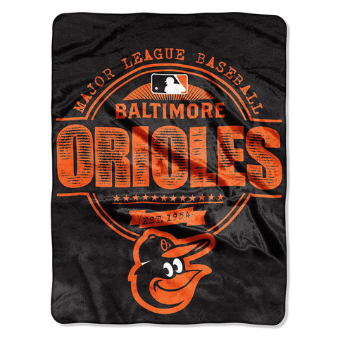 Baltimore Orioles MLB Micro Raschel Blanket (Structure Series) (46in x 60in)