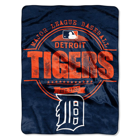Detroit Tigers MLB Micro Raschel Blanket (Structure Series) (46in x 60in)