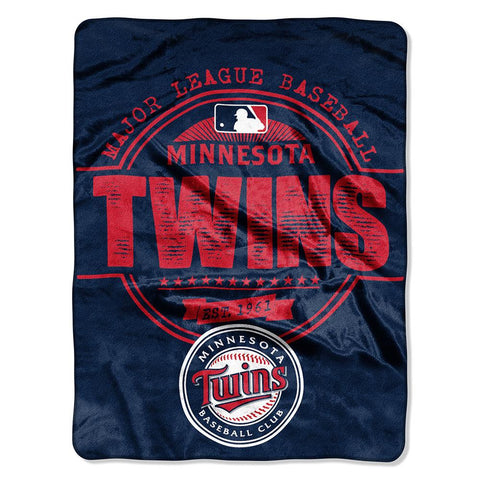 Minnesota Twins MLB Micro Raschel Blanket (Structure Series) (45in x 60in)