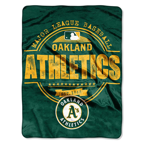 Oakland Athletics MLB Micro Raschel Blanket (Structure Series) (46in x 60in)