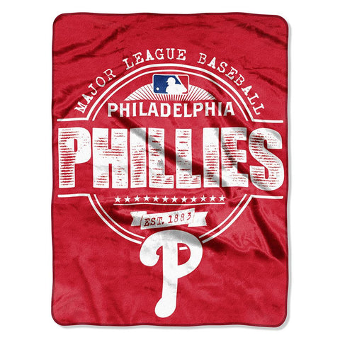 Philadelphia Phillies MLB Micro Raschel Blanket (Structure Series) (46in x 60in)