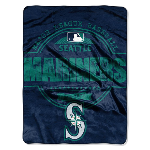 Seattle Mariners MLB Micro Raschel Blanket (Structure Series) (45in x 60in)