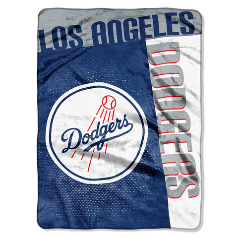 Los Angeles Dodgers MLB Royal Plush Raschel Blanket (Strike Series) (60x80)