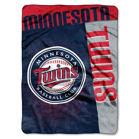 Minnesota Twins MLB Royal Plush Raschel Blanket (Strike Series) (60x80)