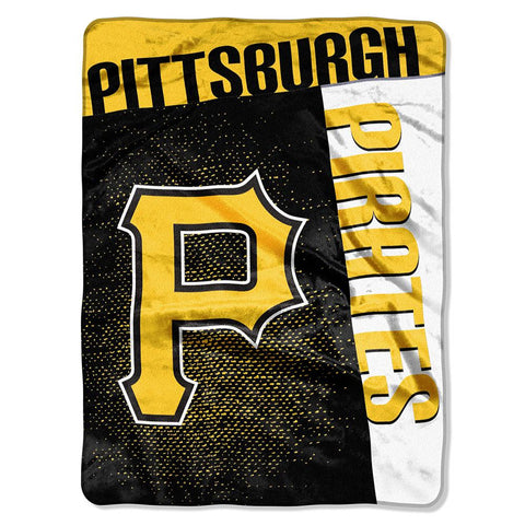 Pittsburgh Pirates MLB Royal Plush Raschel Blanket (Strike Series) (60x80)