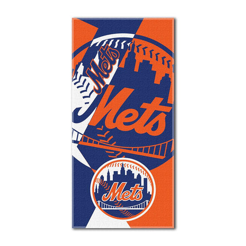 New York Mets MLB ?Puzzle? Over-sized Beach Towel (34in x 72in)