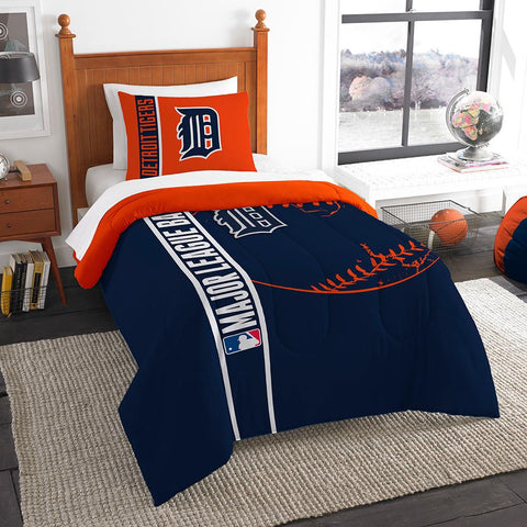 Detroit Tigers MLB Twin Comforter Set (Soft & Cozy) (64 x 86)