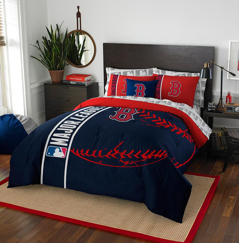 Boston Red Sox MLB Full Comforter Bed in a Bag (Soft & Cozy) (76in x 86in)