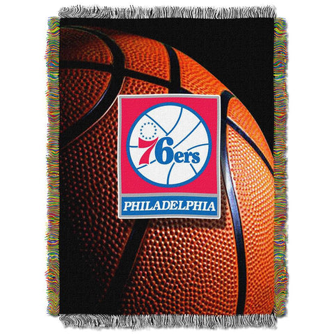 Philadelphia 76ers NBA Woven Tapestry Throw blanket (48x60)