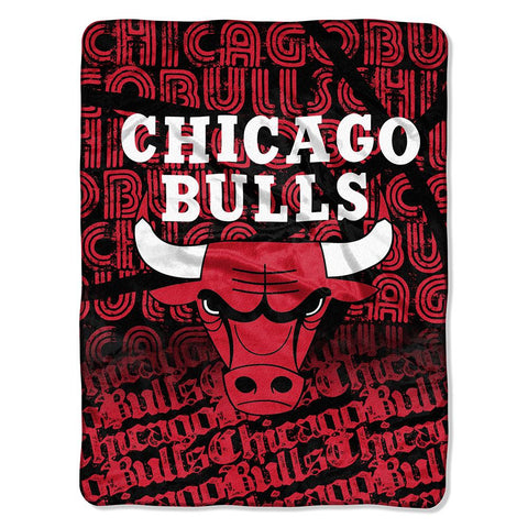 Chicago Bulls NBA Micro Raschel Blanket (Redux Series) (46in x 60in)