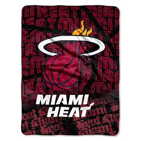 Miami Heat NBA Micro Raschel Blanket (Redux Series) (46in x 60in)