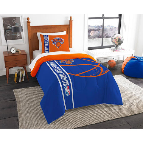 New York Knicks NBA Twin Comforter Set (Soft & Cozy) (64 x 86)