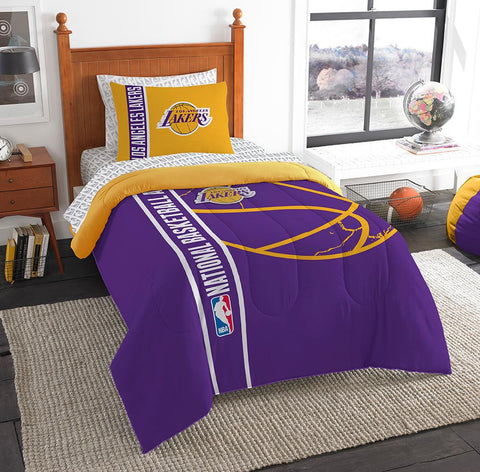 Los Angeles Lakers NBA Twin Comforter Bed in a Bag (Soft & Cozy) (64in x 86in)
