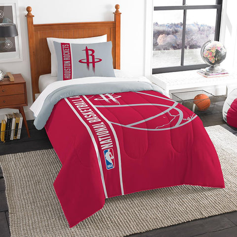 Houston Rockets NBA Printed Comforter & Sham Set (Twin) (64 x 86)