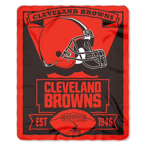 Cleveland Browns NFL Light Weight Fleece Blanket (Marque Series) (50inx60in)