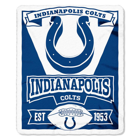 Indianapolis Colts NFL Light Weight Fleece Blanket (Marque Series) (50inx60in)