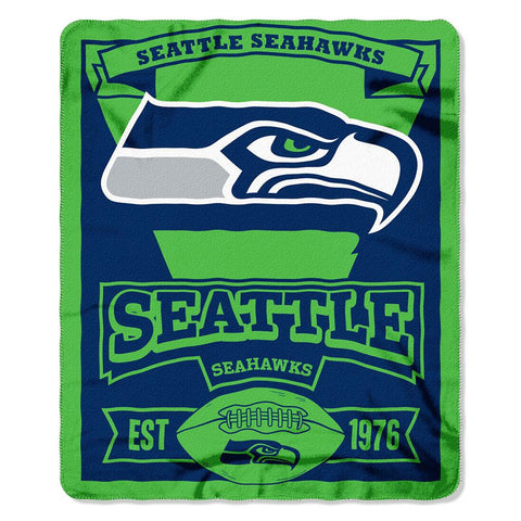 Seattle Seahawks NFL Light Weight Fleece Blanket (Marque Series) (50inx60in)