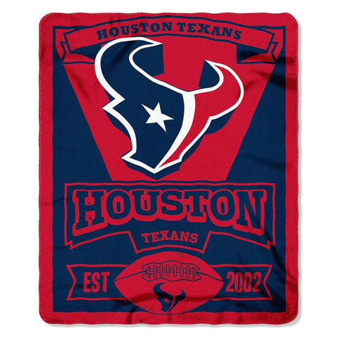 Houston Texans NFL Light Weight Fleece Blanket (Marque Series) (50inx60in)