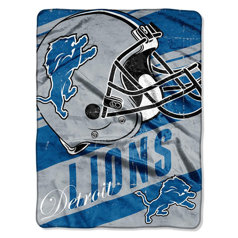 Detroit Lions NFL Micro Raschel Blanket (Deep Slant Series) (46in x 60in)