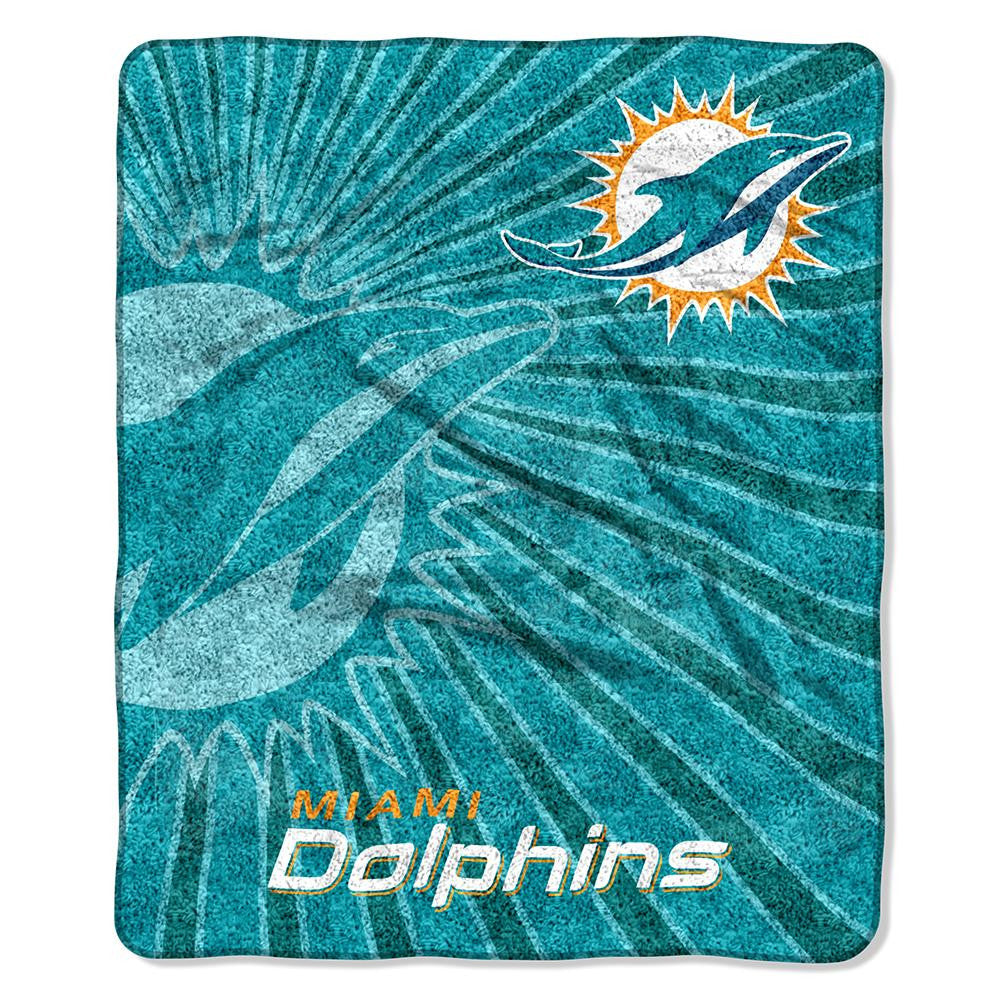Miami Dolphins NFL Sherpa Throw (Strobe Series) (50in x 60in)