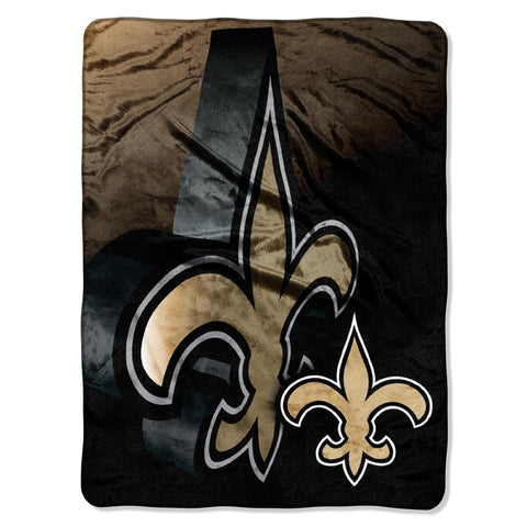 New Orleans Saints NFL Micro Raschel Blanket (Bevel Series) (80x60)
