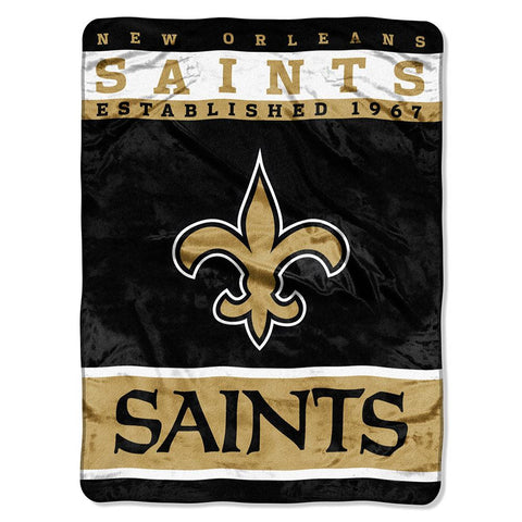 New Orleans Saints NFL Royal Plush Raschel (12th Man Series) (60in x 80in)