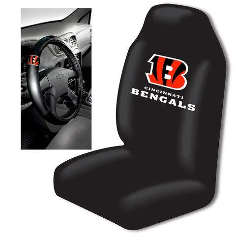 Cincinnati Bengals NFL Car Seat Cover and Steering Wheel Cover Set