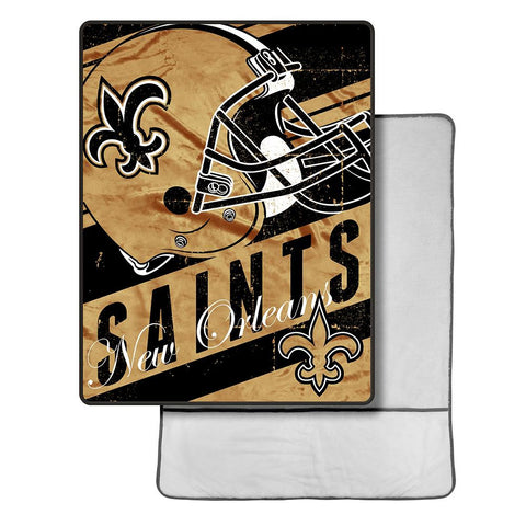 New Orleans Saints NFL Micro Sherpa Throw with Foot Pocket