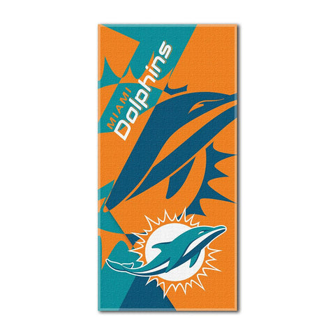 Miami Dolphins NFL ?Puzzle? Over-sized Beach Towel (34in x 72in)