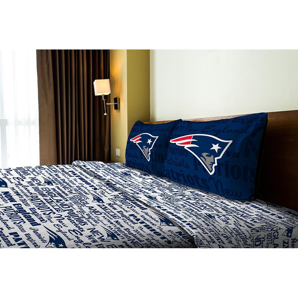 New England Patriots NFL Twin Sheet Set (Anthem Series)