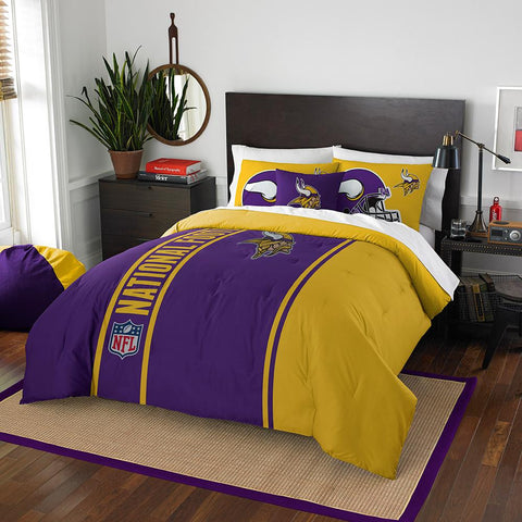 Minnesota Vikings NFL Full Comforter Set (Soft & Cozy) (76 x 86)