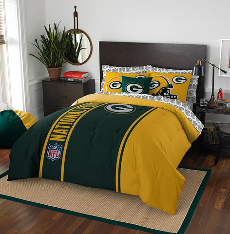 Green Bay Packers NFL Full Comforter Bed in a Bag (Soft & Cozy) (76in x 86in)