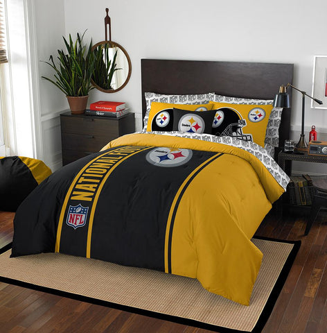 Pittsburgh Steelers NFL Full Comforter Bed in a Bag (Soft & Cozy) (76in x 86in)
