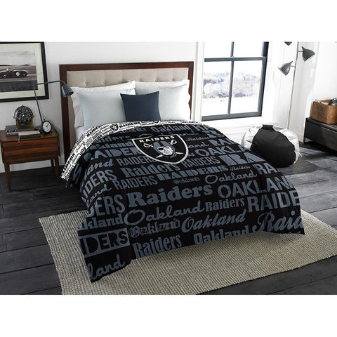 Oakland Raiders NFL  Full Comforter (Anthem) (76 x 86)